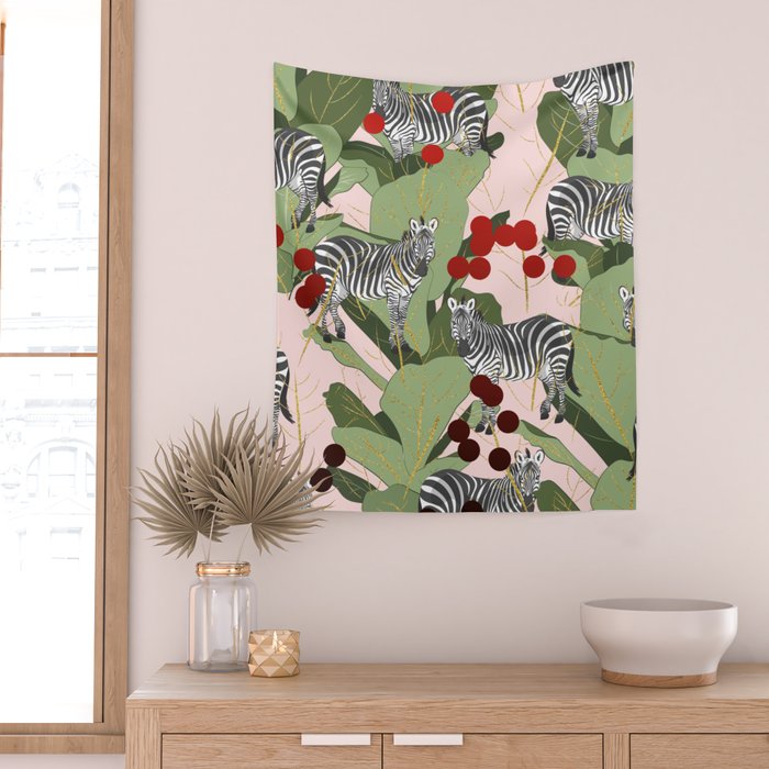 Zebra Harem #society6 #decor #buyart Wall Tapestry Gallery Image 2