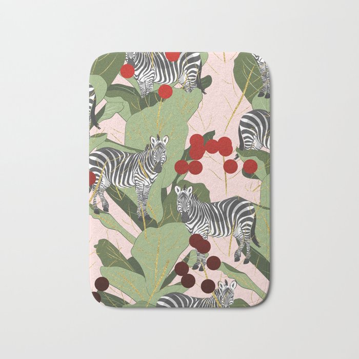 Zebra Harem #society6 #decor #buyart Bath Mat Gallery Image 1