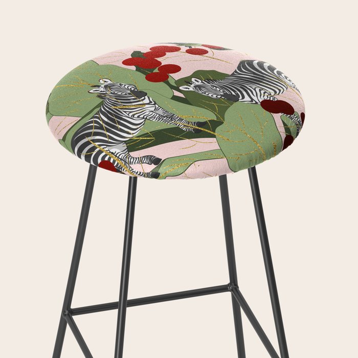 Zebra Harem #society6 #decor #buyart Stool Gallery Image 2