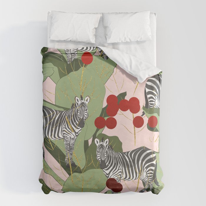 Zebra Harem #society6 #decor #buyart Duvet Cover Gallery Image 6