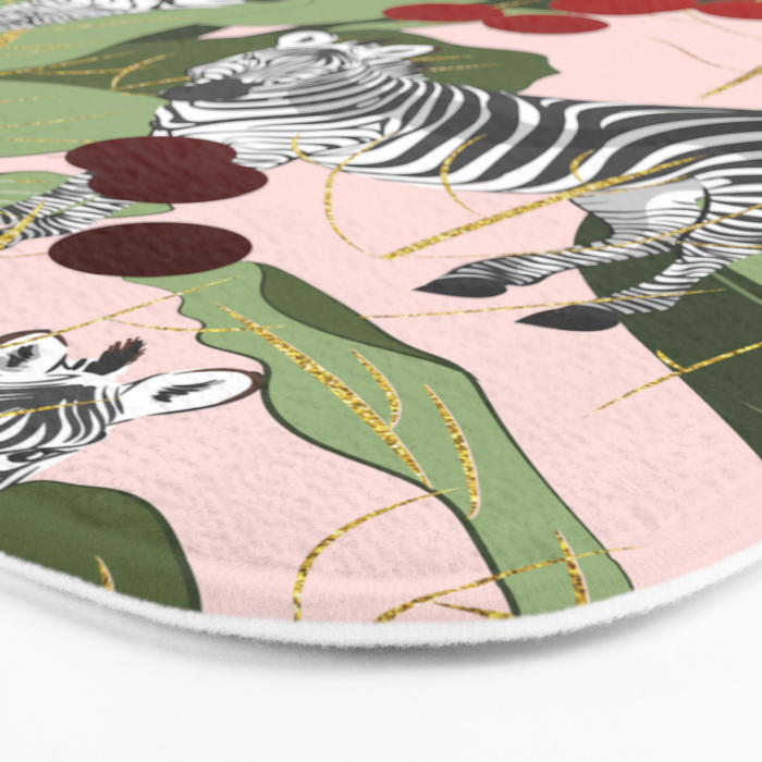 Zebra Harem #society6 #decor #buyart Bath Mat Gallery Image 3
