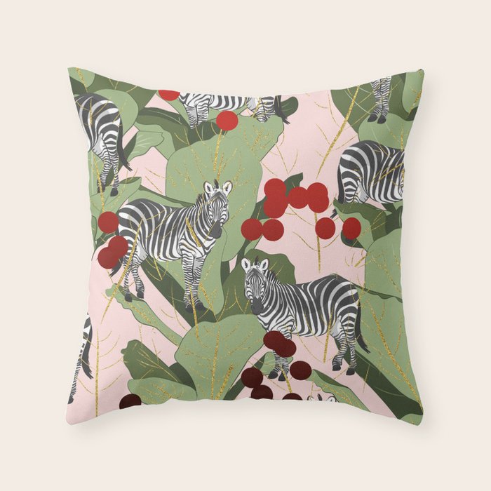 Zebra Harem #society6 #decor #buyart Throw Pillow Gallery Image 6
