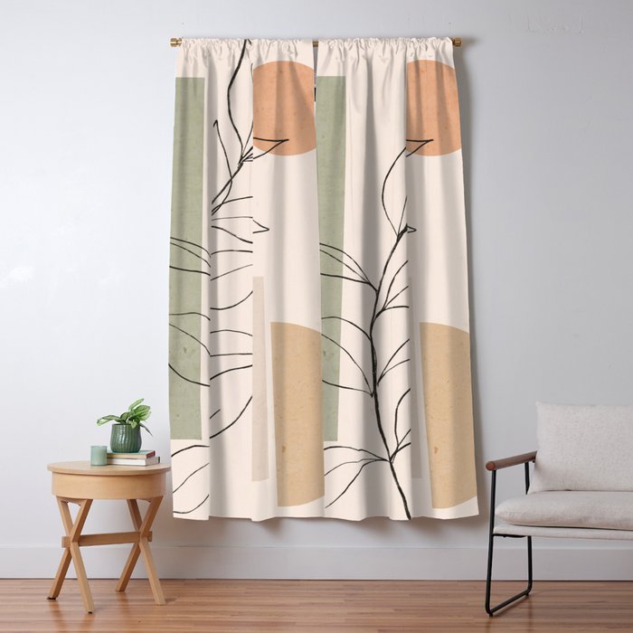 Abstract Minimal -Plant 11 Window Curtain Gallery Image 5