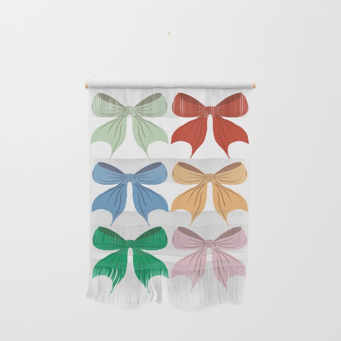 Charming Bow Pattern: A Colorful and Whimsical Design Wall Hanging Gallery Image 1