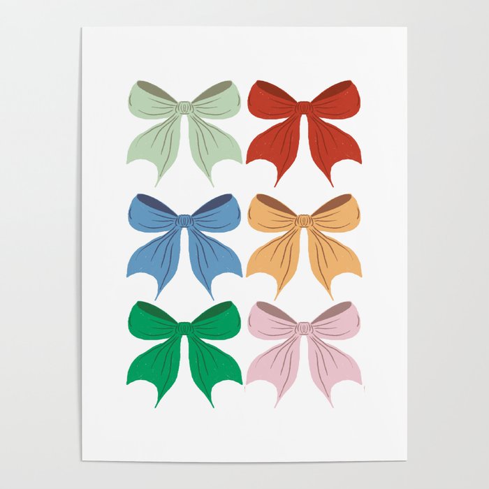 Charming Bow Pattern: A Colorful and Whimsical Design Poster Gallery Image 4