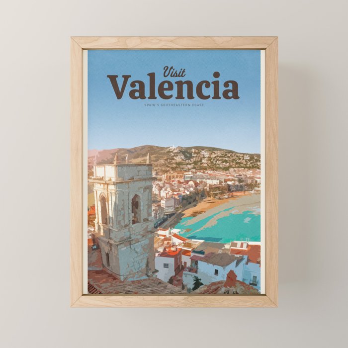 Visit Valencia Mini Art Print Gallery Image 1