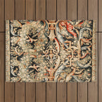 Antique French Gobelins Aubusson Tapestry Print Outdoor Rug Gallery Image 1