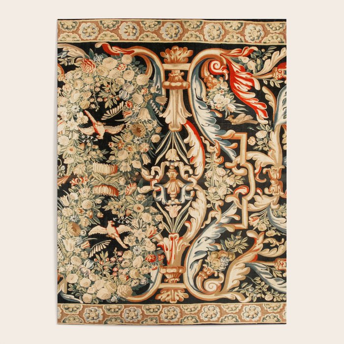 Antique French Gobelins Aubusson Tapestry Print Poster Gallery Image 1