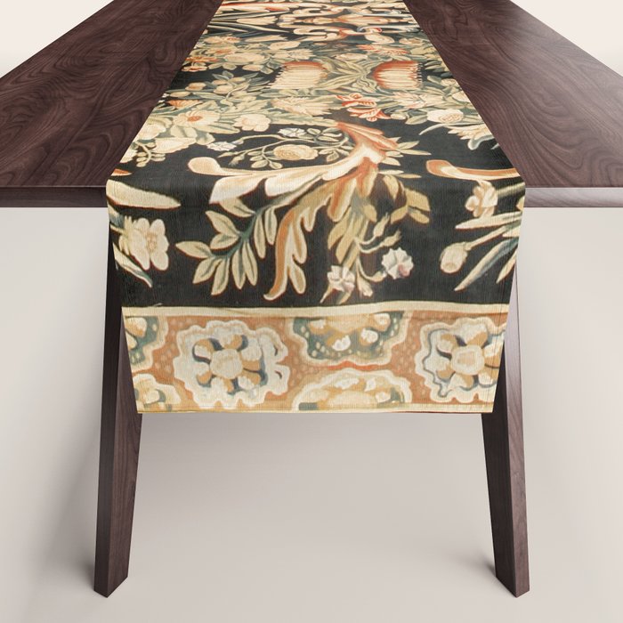 Antique French Gobelins Aubusson Tapestry Print Table Runner Gallery Image 1