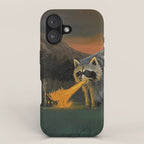 Fire Breathing Raccoon iPhone Case Gallery Image 1