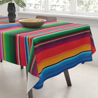 Serape Saltillo Red Tablecloth Gallery Image 3