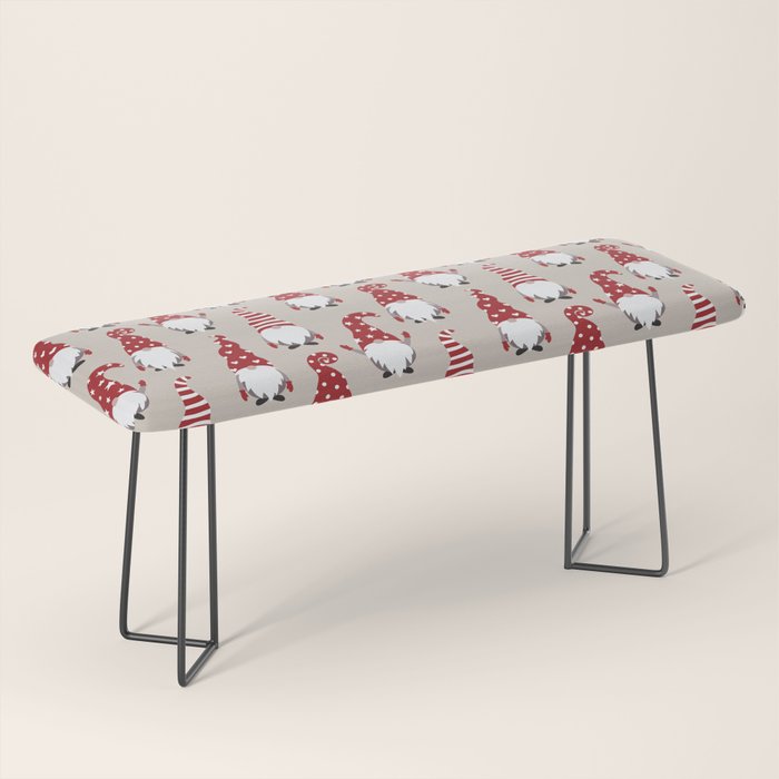 Christmas Gnomes Polka Pattern Bench Gallery Image 1