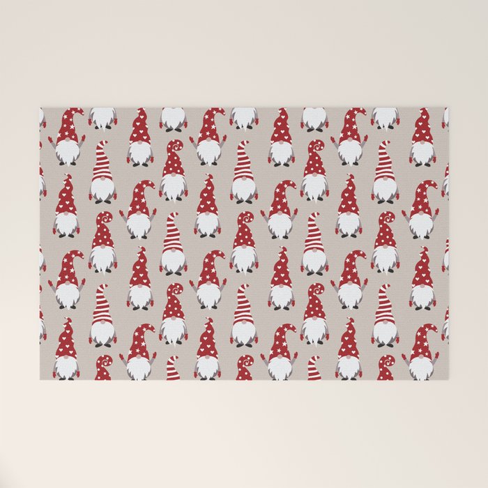 Christmas Gnomes Polka Pattern Welcome Mat Gallery Image 1