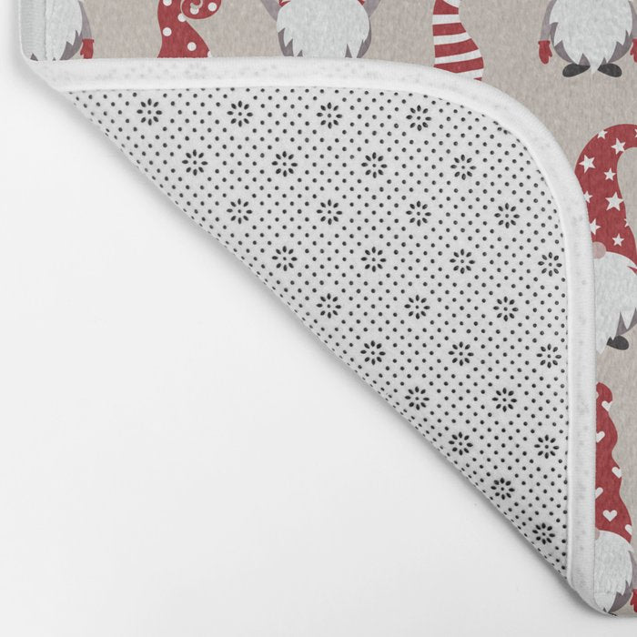 Christmas Gnomes Polka Pattern Bath Mat Gallery Image 2
