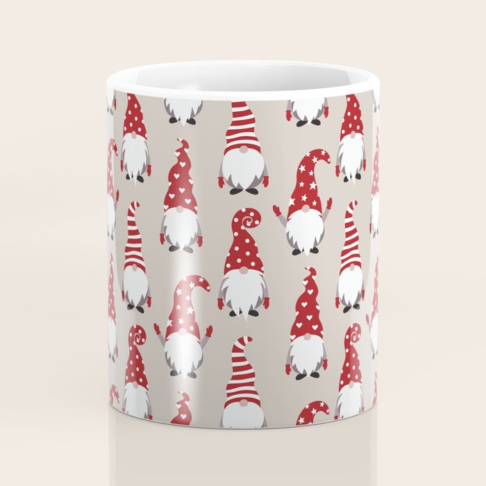 Christmas Gnomes Polka Pattern Coffee Mug Gallery Image 4