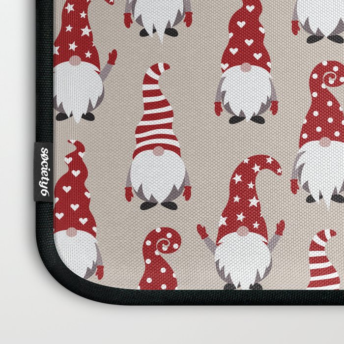 Christmas Gnomes Polka Pattern Laptop Sleeve Gallery Image 3