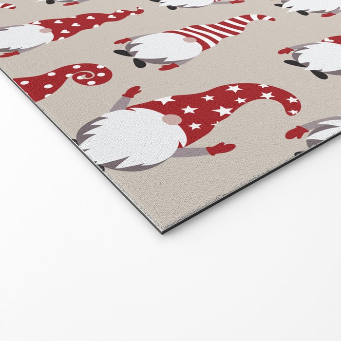 Christmas Gnomes Polka Pattern Welcome Mat Gallery Image 2