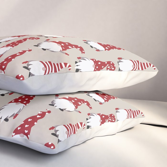 Christmas Gnomes Polka Pattern Pillow Sham Gallery Image 3