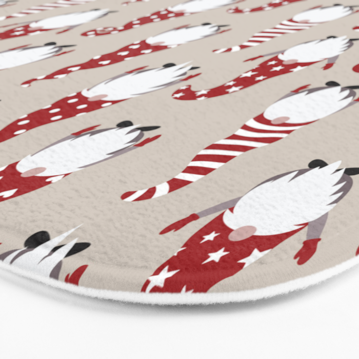Christmas Gnomes Polka Pattern Bath Mat Gallery Image 3
