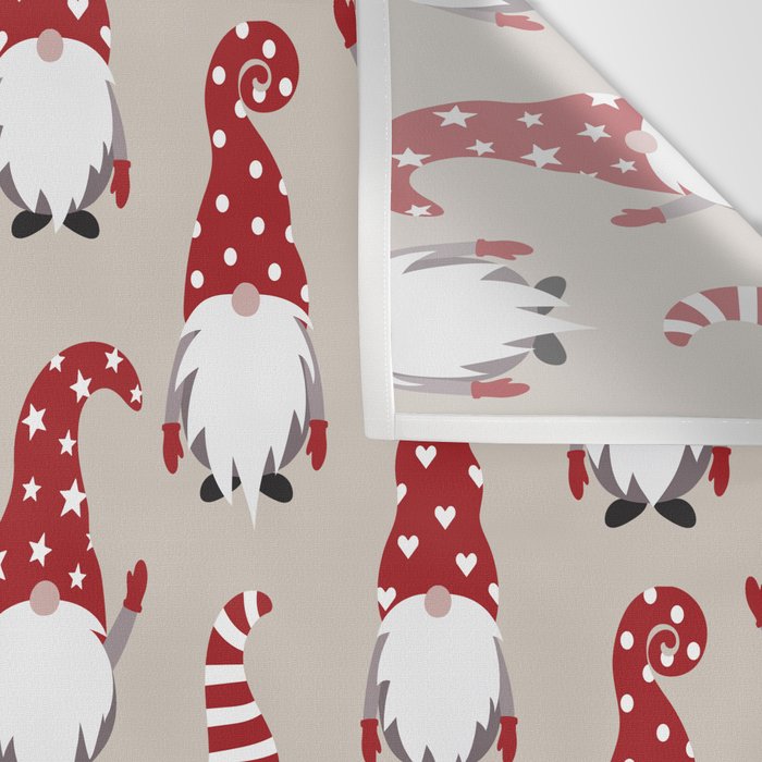 Christmas Gnomes Polka Pattern Wall Tapestry Gallery Image 3