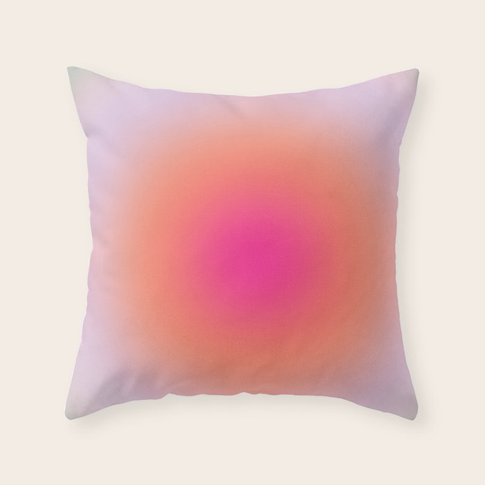 Vintage Colorful Gradient Throw Pillow Gallery Image 6