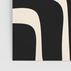 Palm Springs - Midcentury Modern Abstract Pattern in Black and Almond Cream  Poster Gallery Image 3