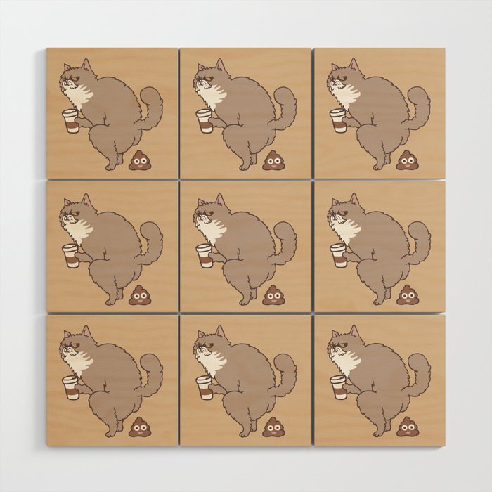 Coffee Makes Cat Poop Wood Wall Art Gallery Image 1