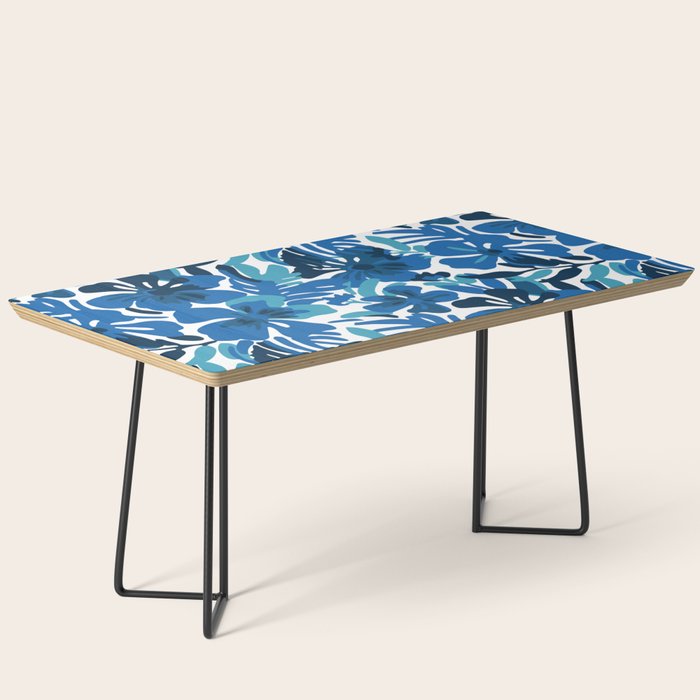 Tropical watercolor flower nature art pattern Coffee Table Gallery Image 1