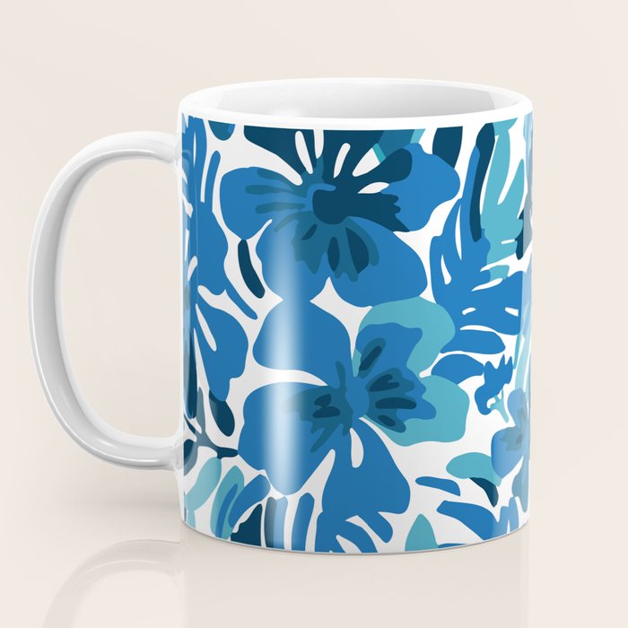 Tropical watercolor flower nature art pattern Coffee Mug Gallery Image 3