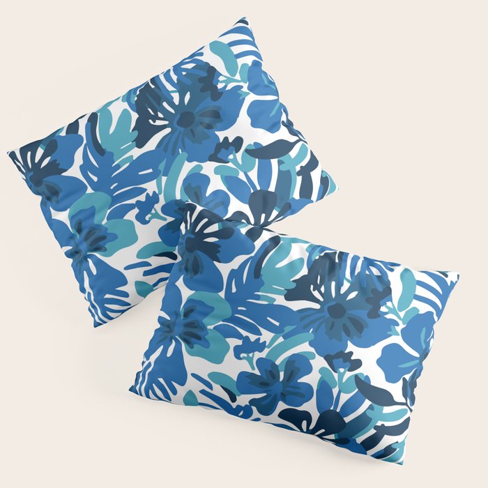 Tropical watercolor flower nature art pattern Pillow Sham Gallery Image 3