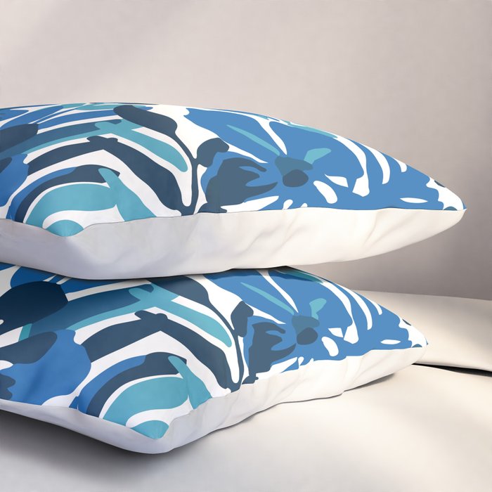 Tropical watercolor flower nature art pattern Pillow Sham Gallery Image 3