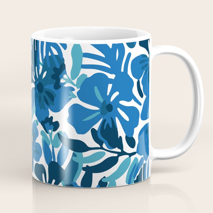 Tropical watercolor flower nature art pattern Coffee Mug Gallery Image 1