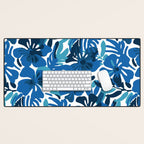 Tropical watercolor flower nature art pattern Desk Mat Gallery Image 1
