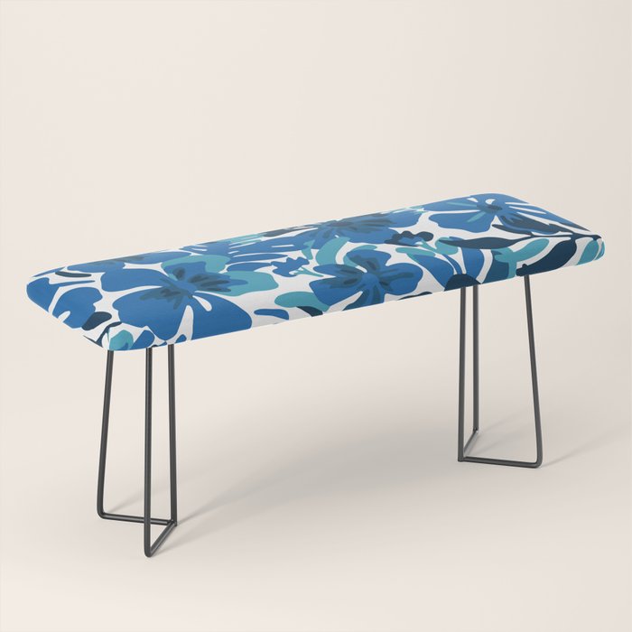 Tropical watercolor flower nature art pattern Bench Gallery Image 1