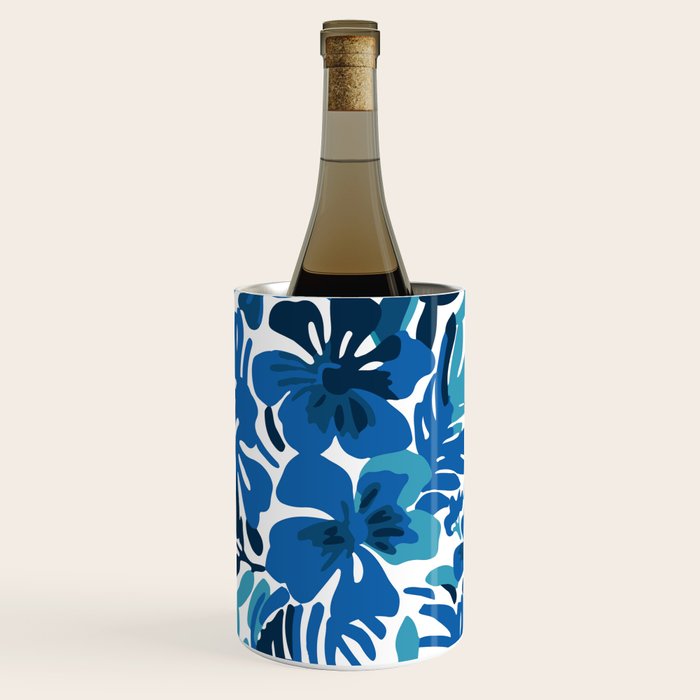 Tropical watercolor flower nature art pattern Wine Chiller Gallery Image 2