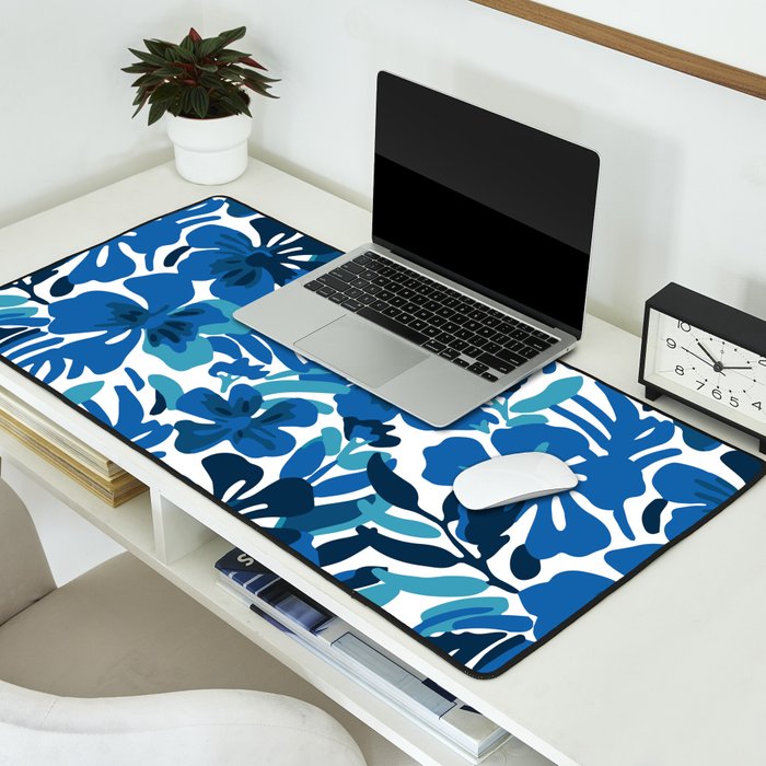 Tropical watercolor flower nature art pattern Desk Mat Gallery Image 2
