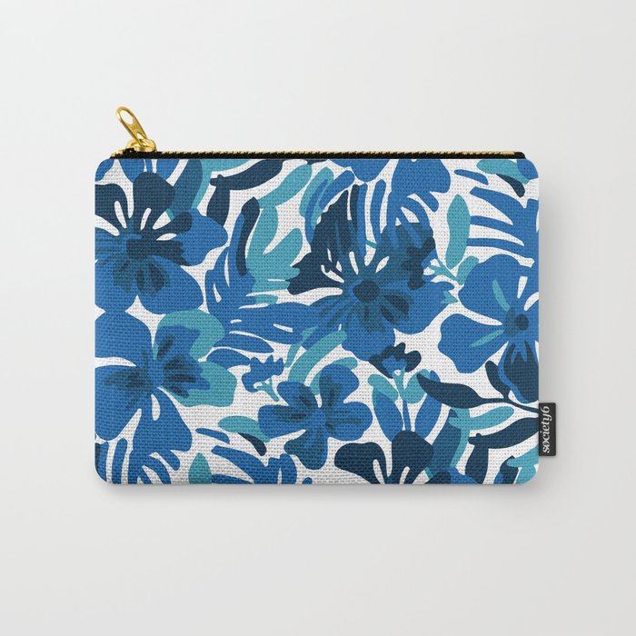 Tropical watercolor flower nature art pattern Carry All Pouch Gallery Image 1