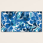 Tropical watercolor flower nature art pattern Desk Mat Gallery Image 3
