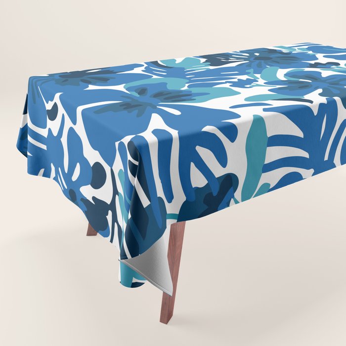 Tropical watercolor flower nature art pattern Tablecloth Gallery Image 1