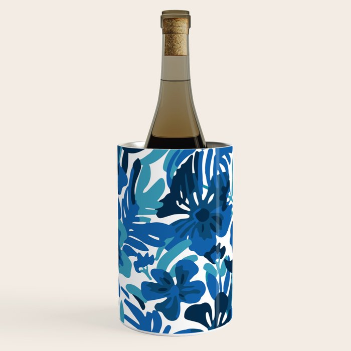 Tropical watercolor flower nature art pattern Wine Chiller Gallery Image 1