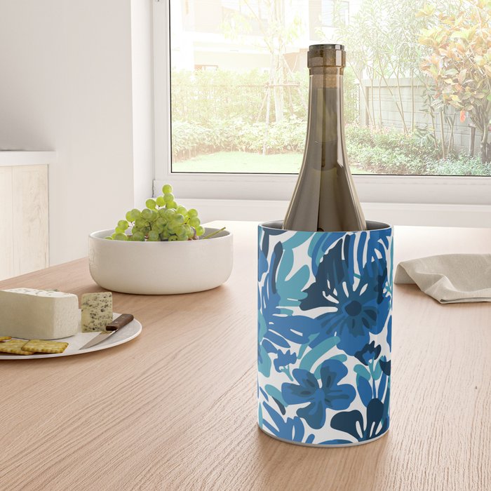Tropical watercolor flower nature art pattern Wine Chiller Gallery Image 4