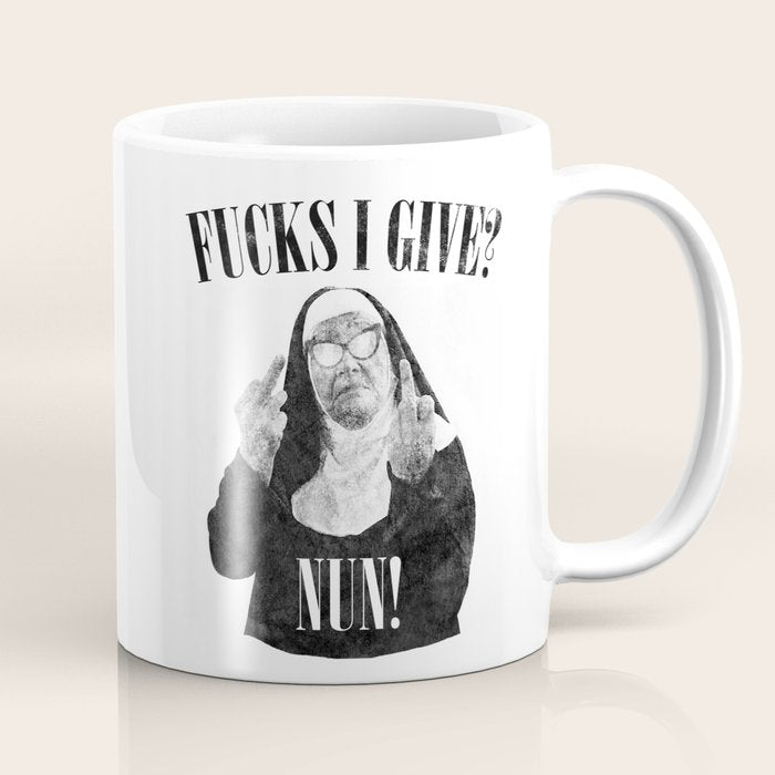Funny Fucks I Give, Nun Saying Coffee Mug Gallery Image 1