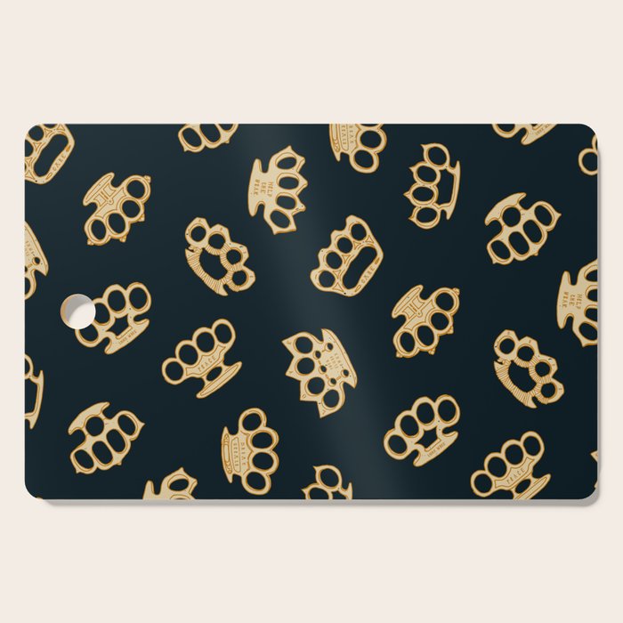 Brass Knuckles With Good Thoughts Cutting Board Gallery Image 1