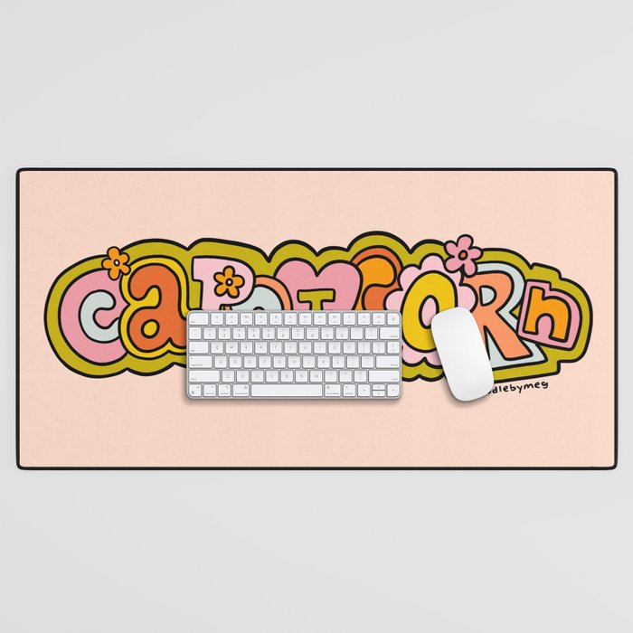 Capricorn Doodle Letters Desk Mat Gallery Image 1