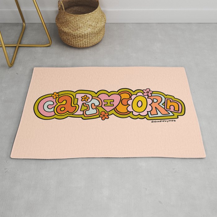 Capricorn Doodle Letters Rug Gallery Image 1