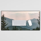 Smoky Mountain Pastel Sunset Desk Mat Gallery Image 1