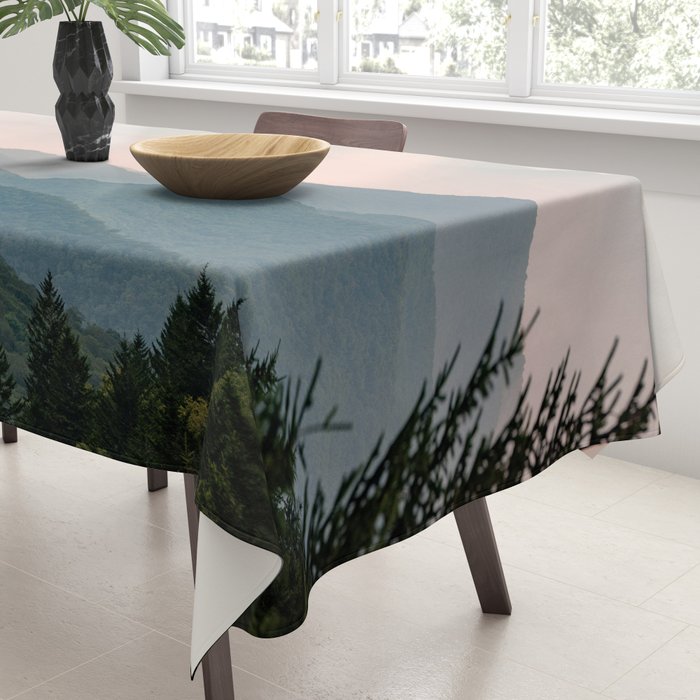 Smoky Mountain Pastel Sunset Tablecloth Gallery Image 3