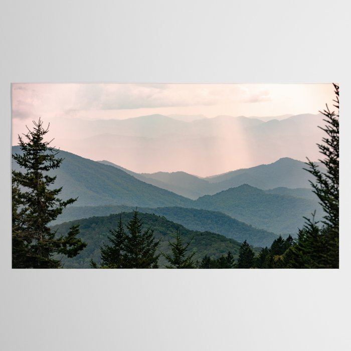 Smoky Mountain Pastel Sunset Tablecloth Gallery Image 2
