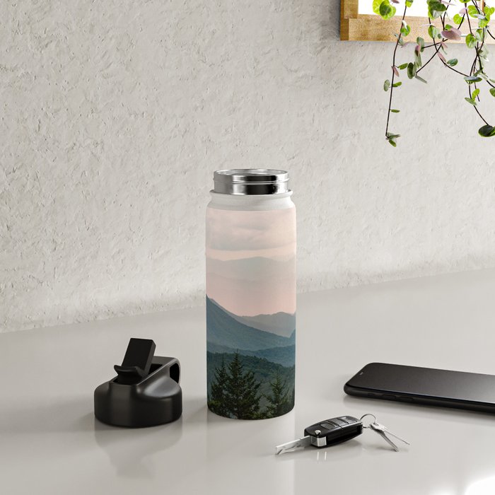 Smoky Mountain Pastel Sunset Water Bottle Gallery Image 4