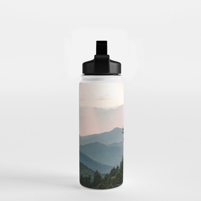 Smoky Mountain Pastel Sunset Water Bottle Gallery Image 2